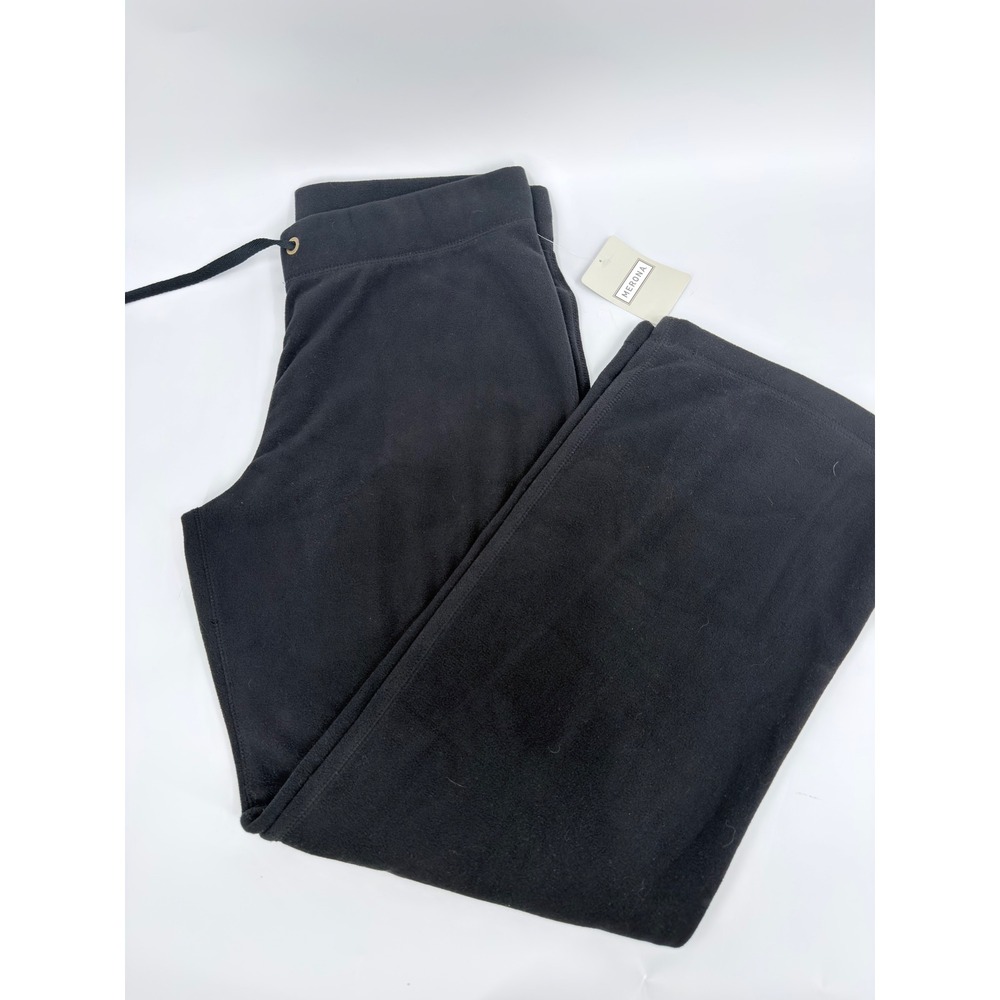 Merona Fleece Lounge Pants Women Size Large Black Loungewear Sleepwear NWT